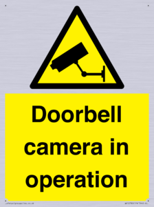 Doorbell camera in operation